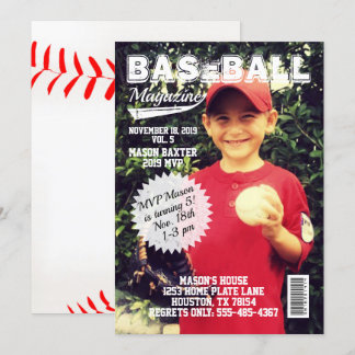 Baseball-Titelseiten-Geburtstag MVP All-Star- Einladung