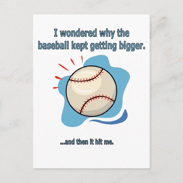 Baseball traf mich postkarte (Vorderseite)