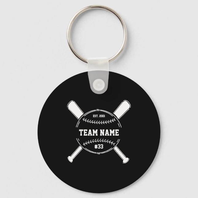 Baseball-Trainer Danke Team Ende der Saison Gesche Schlüsselanhänger (Vorderseite)
