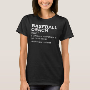 Baseball-Trainer-Definition Bester Vater Aller Zei T-Shirt