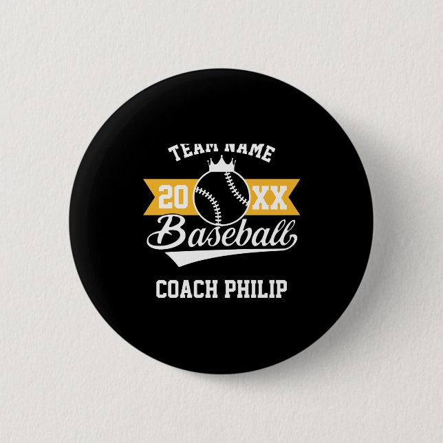 Baseball-Trainer-Ruhestand Team-Mama-Spieler-Team- Button (Vorderseite)