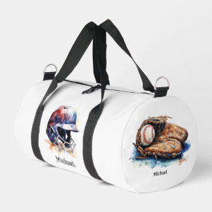 Baseball-Trainerhelm-Name oder eigener Text Duffle Bag