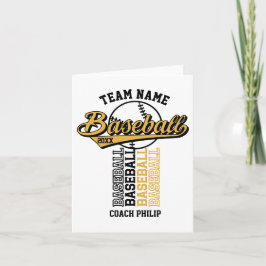 Baseball Trainerteam Ende der Saison Geschenk Ruhe Karte