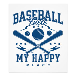 Baseball treibt meinen glücklichen Platz an Fotodruck