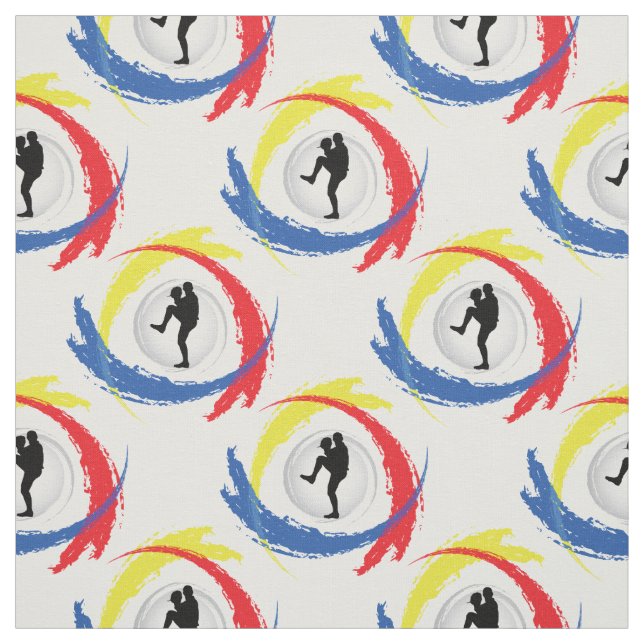Baseball-Tricolor Emblem Stoff (Muster)
