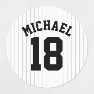 Baseball-Trikot mit individuellem Namen und Nummer Etiketten