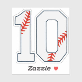 Baseball-Trikot Nummer 10 Aufkleber