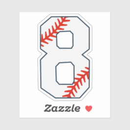 Baseball-Trikot Nummer 8 Aufkleber
