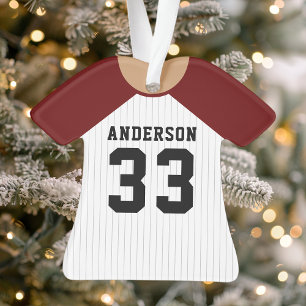 Baseball-Trikot Sportstermannschaft Uniform Marone Ornament