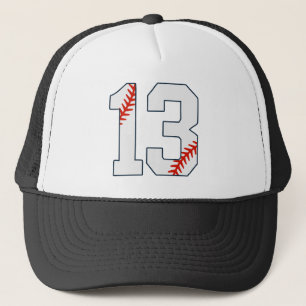 Baseball-Trikotnummer 13 Truckerkappe