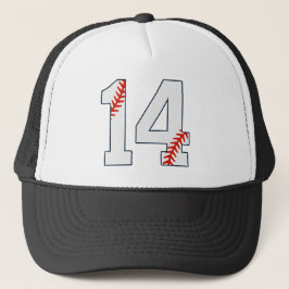 Baseball-Trikotnummer 14 Truckerkappe