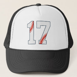 Baseball-Trikotnummer 17 Truckerkappe