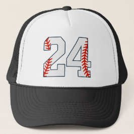 Baseball-Trikotnummer 24 Truckerkappe