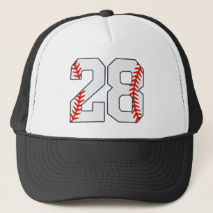 Baseball-Trikotnummer 28 Truckerkappe