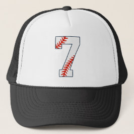 Baseball-Trikotnummer 7 Truckerkappe