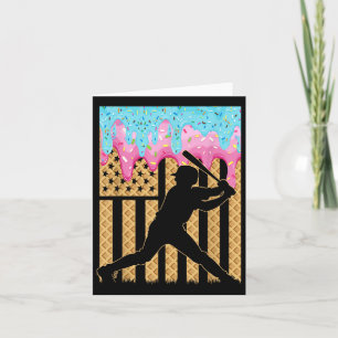 Baseball Tropfen Bat Boy Girls Drillen Ice Cream A Karte