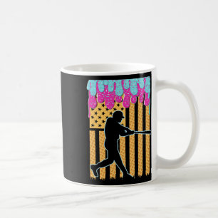 Baseball Tropfen Bat Boys Ice Creme American Flag Kaffeetasse