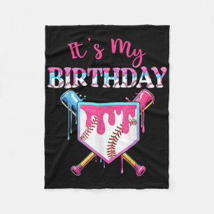 Baseball Tropfen Birthday Girl Funny Birthday Zuha Fleecedecke