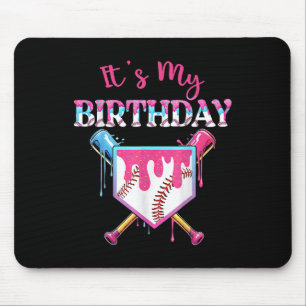 Baseball Tropfen Birthday Girl Funny Birthday Zuha Mousepad