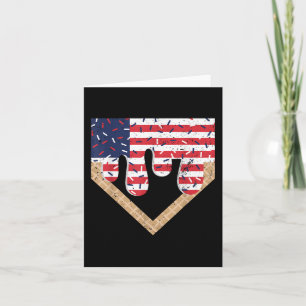 Baseball Tropfen Boy Ice Cream Patriotic American Karte