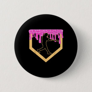 Baseball Tropfen Boy Zuhause Plate Ice Creme Jugen Button