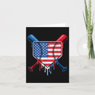 Baseball Tropfen Boys Ice Cream Patriotic American Karte
