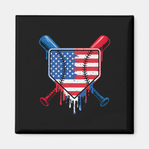 Baseball Tropfen Boys Ice Cream Patriotic American Magnet
