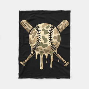 Baseball Tropfen Camouflage Baseball Bats Boys Spo Fleecedecke