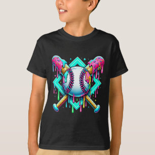 Baseball-Tropfen für Boys Ice Cream Driving Girl B T-Shirt