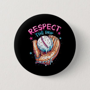 Baseball-Tropfen für Boys Ice Cream respektieren d Button