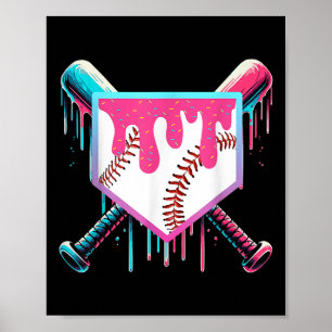 Baseball-Tropfen für Boys Ice Cream Tropfen Jugend Poster