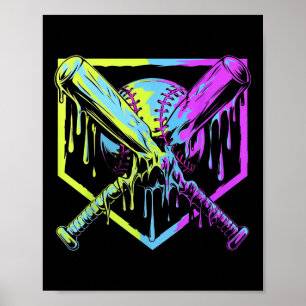 Baseball-Tropfen für Boys Ice Cream Tropfen Jugend Poster
