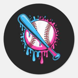 Baseball-Tropfen für Boys Ice Cream Tropfen Jugend Runder Aufkleber