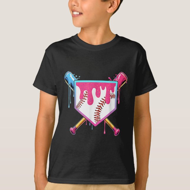 Baseball-Tropfen für Boys Ice Cream Tropfen Jugend T-Shirt (Vorderseite)