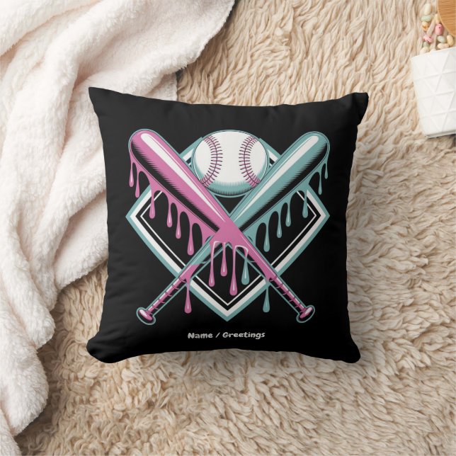 Baseball Tropfen für Boys Ice Creme Bat - Coole Ju Kissen (Decke)