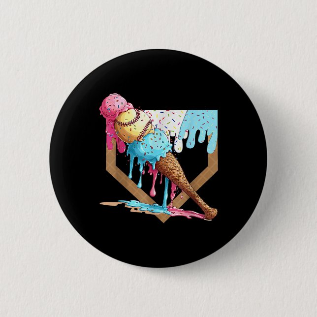 Baseball-Tropfen für Boys Zuhause Plättchen Eiscre Button (Vorderseite)