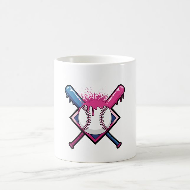 Baseball Tropfen Ice Creme Baseball Lover Kaffeetasse (Mittel)