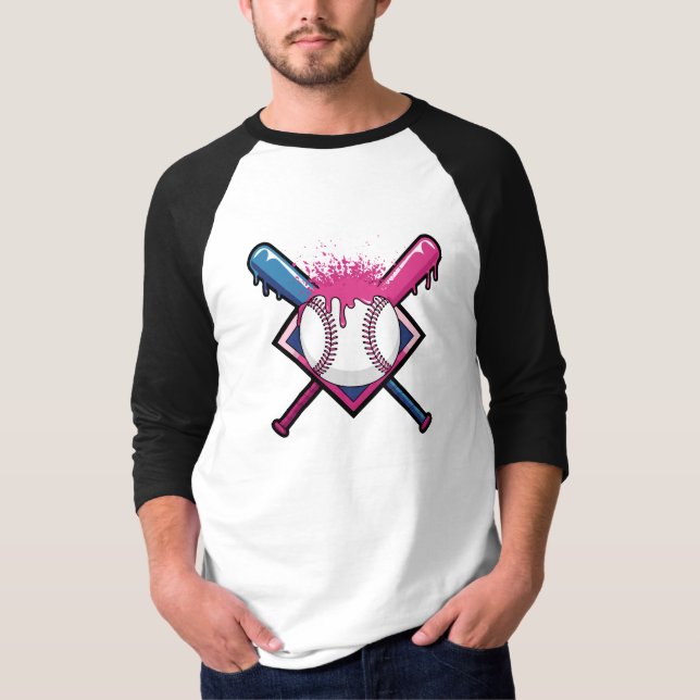 Baseball Tropfen Ice Creme Baseball Lover T-Shirt (Vorderseite)