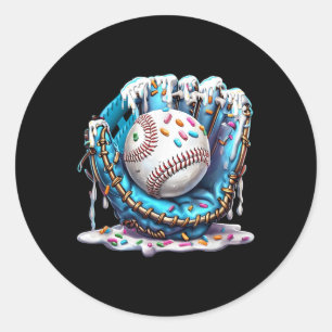 Baseball Tropfen Ice Creme Sprinkles Baseball Hand Runder Aufkleber