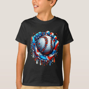 Baseball Tropfen Ice Creme Sprinkles Baseball Hand T-Shirt