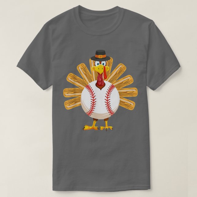 Baseball-Truthahn  T-Shirt (Design vorne)