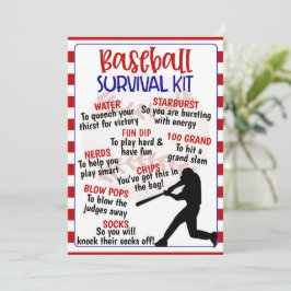 Baseball-Überlebenskit Einladung