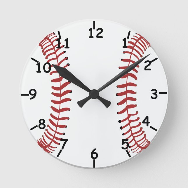 Baseball-Uhr Runde Wanduhr (Vorderseite)