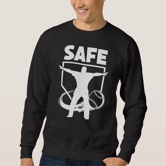 Baseball Umpire Best Umpire ruft Safe Sweatshirt (Vorderseite)