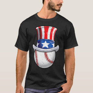 Baseball Uncle Sam 4. Juli Jungs American Flag T-Shirt