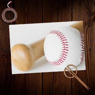 Baseball und Bat Nah Up Foto Seidenpapier