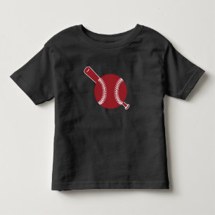 Baseball- und Bat-Symbol Kleinkind T-shirt