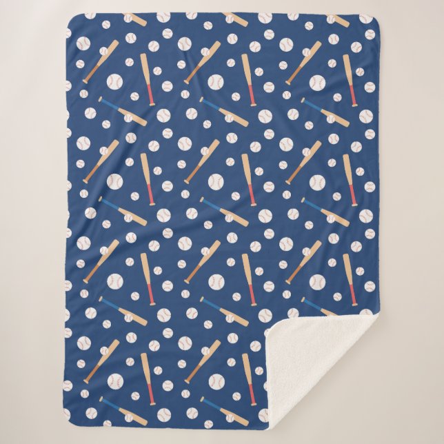 Baseball- und Battsportmuster Sherpadecke (Vorderseite)
