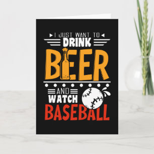 Baseball und Bier Karte