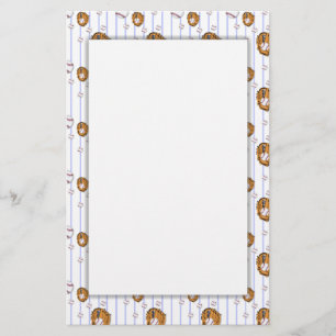 Baseball und Glove Pattern Briefpapier